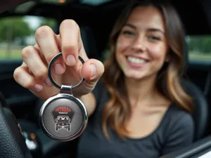 Personalised Keychain Racing Style Alloy